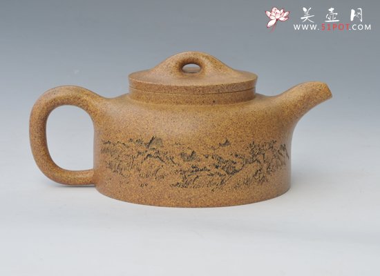 紫砂壶图片：平盖莲子 - 宜兴紫砂壶网