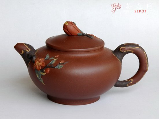 紫砂壶图片：迎春花14 - 宜兴紫砂壶网