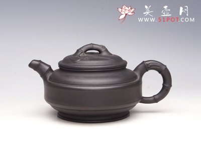 紫砂壶图片：双线竹鼓 - 宜兴紫砂壶网