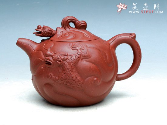紫砂壶图片：鱼化龙壶 - 宜兴紫砂壶网