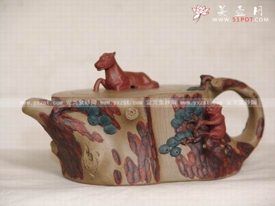 紫砂壶图片：马上封猴 - 宜兴紫砂壶网