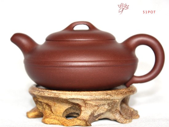 紫砂壶图片：底槽青  线圆壶 - 宜兴紫砂壶网