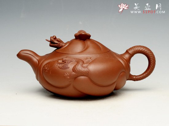 紫砂壶图片：鱼化龙 - 宜兴紫砂壶网