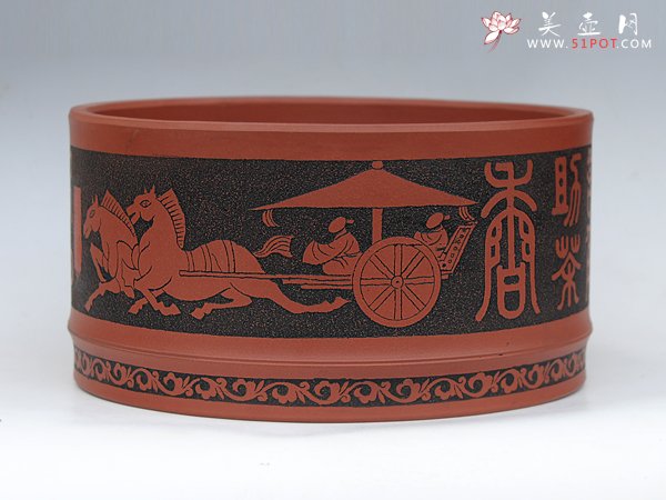 紫砂壶图片：陶刻水洗 - 宜兴紫砂壶网