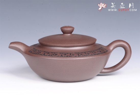 紫砂壶图片：富贵汉扁 - 宜兴紫砂壶网