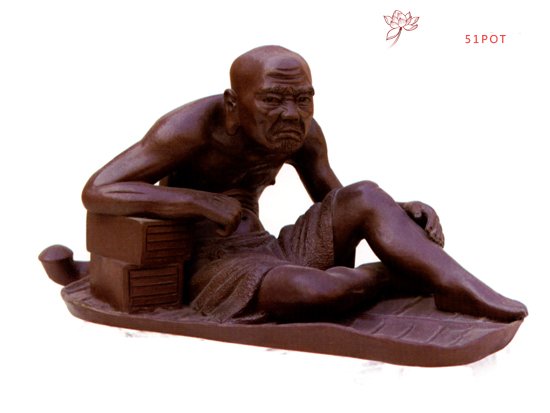 紫砂壶图片：芭蕉罗汉作者：高级工艺师吴克强 - 宜兴紫砂壶网