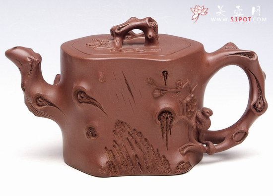 紫砂壶图片：松鼠葡萄桩 - 宜兴紫砂壶网