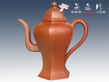 紫砂壶图片：六方酒壶 - 宜兴紫砂壶网