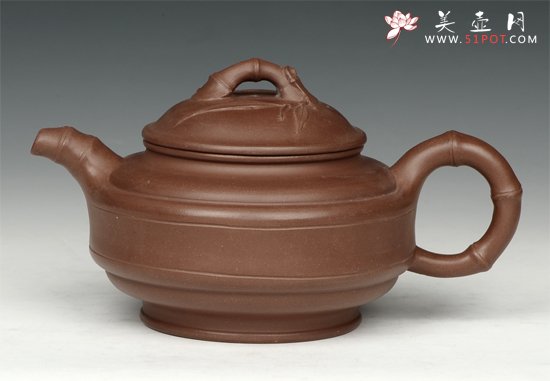 紫砂壶图片：双线竹 - 宜兴紫砂壶网