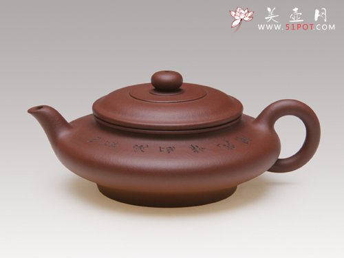 紫砂壶图片：虚扁 - 宜兴紫砂壶网