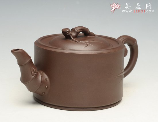 紫砂壶图片：竹段2  600cc - 宜兴紫砂壶网