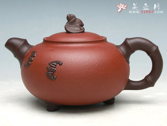 紫砂壶图片：竹福壶 - 宜兴紫砂壶网