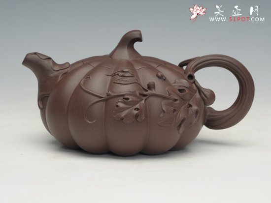 紫砂壶图片：南瓜壶 - 宜兴紫砂壶网