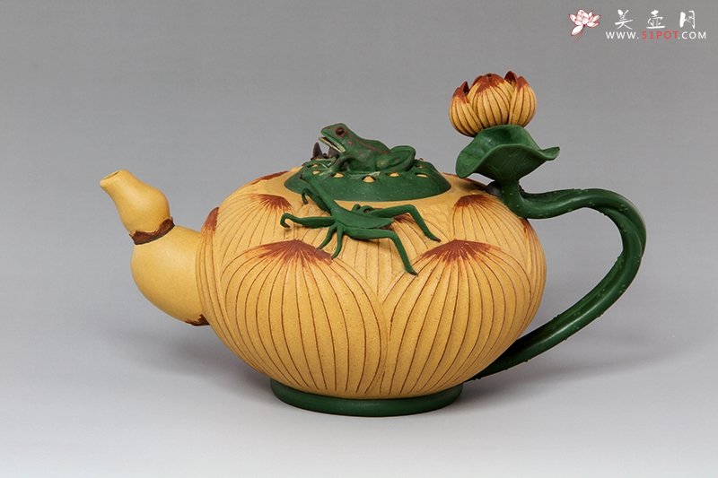 紫砂壶图片：盛世荷花壶 - 宜兴紫砂壶网