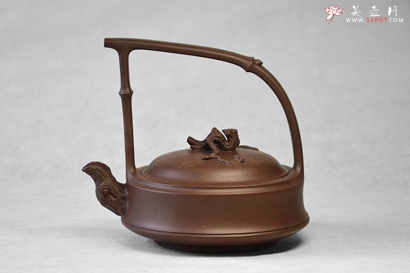 紫砂壶图片：松竹提梁 - 宜兴紫砂壶网