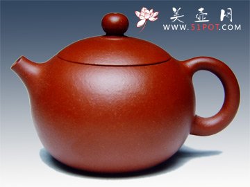 紫砂壶图片：朱砂西施壶 - 宜兴紫砂壶网