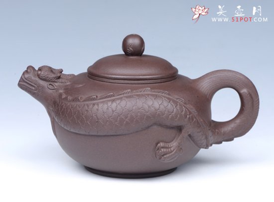 紫砂壶图片：双龙戏珠 12000元 - 宜兴紫砂壶网