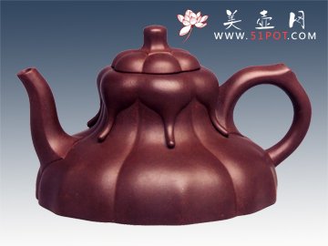 紫砂壶图片：古朴玉兰 - 宜兴紫砂壶网