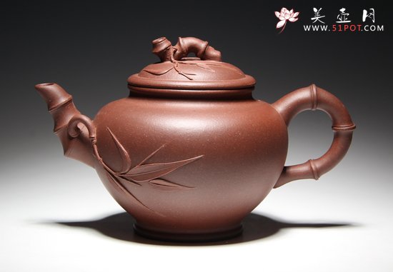 紫砂壶图片：笑璎竹节 - 宜兴紫砂壶网