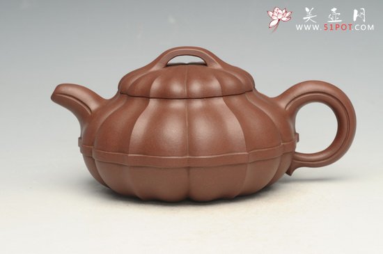 紫砂壶图片：线圆菱花 - 宜兴紫砂壶网