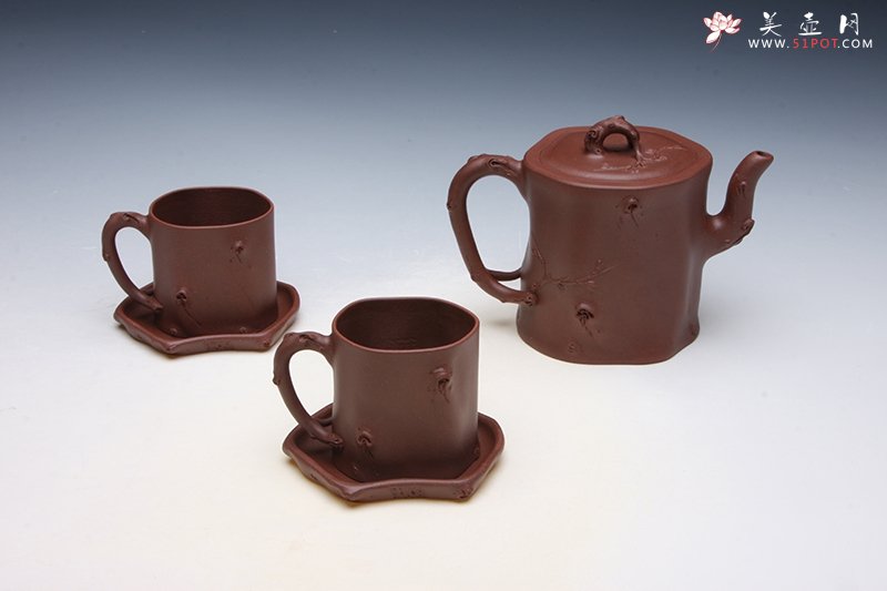 紫砂壶图片：梅香套壶 - 宜兴紫砂壶网
