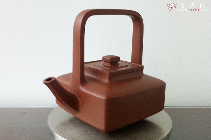 紫砂壶图片：璧方提梁 - 宜兴紫砂壶网