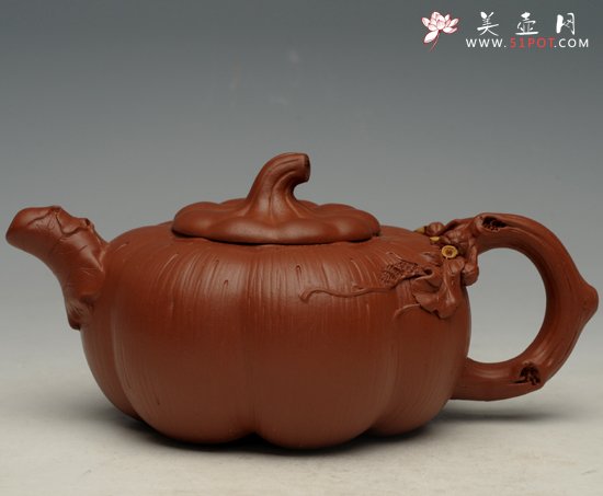 紫砂壶图片：南瓜 - 宜兴紫砂壶网