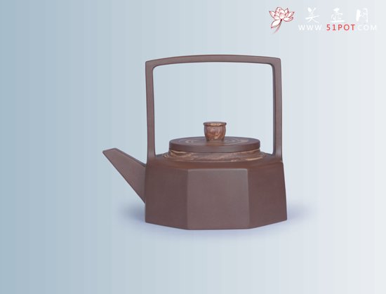 紫砂壶图片：八方提梁 - 宜兴紫砂壶网