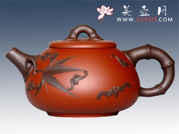 紫砂壶图片：祝福壶第二届中国国际茶叶交易会金奖 - 宜兴紫砂壶网