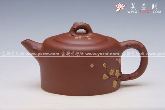 紫砂壶图片：如意梅开 - 宜兴紫砂壶网