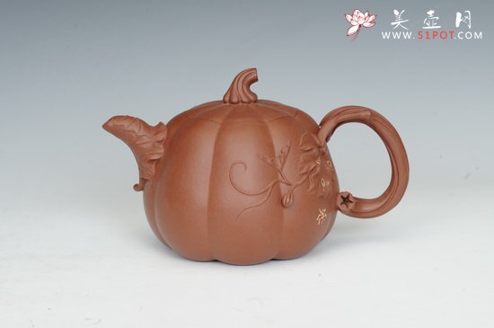 紫砂壶图片：南瓜 - 宜兴紫砂壶网