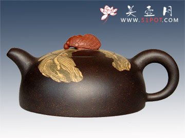 紫砂壶图片：雨打芭蕉 - 宜兴紫砂壶网