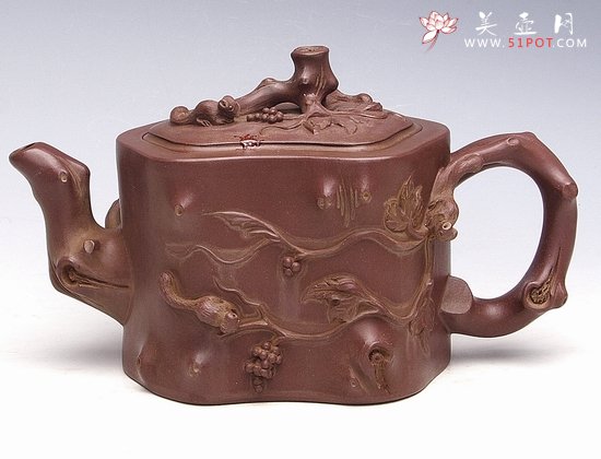 紫砂壶图片：大松鼠葡萄 - 宜兴紫砂壶网