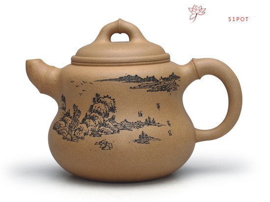 紫砂壶图片：葫芦竹 - 宜兴紫砂壶网