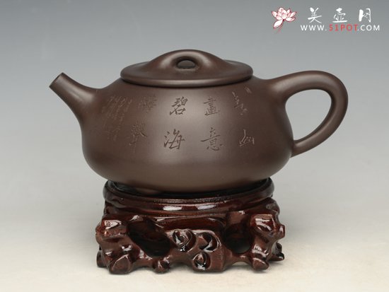 紫砂壶图片：大石瓢   容量：500cc - 宜兴紫砂壶网