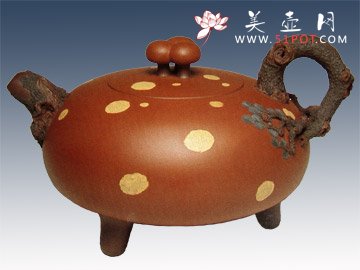 紫砂壶图片：劲松灵芝 - 宜兴紫砂壶网