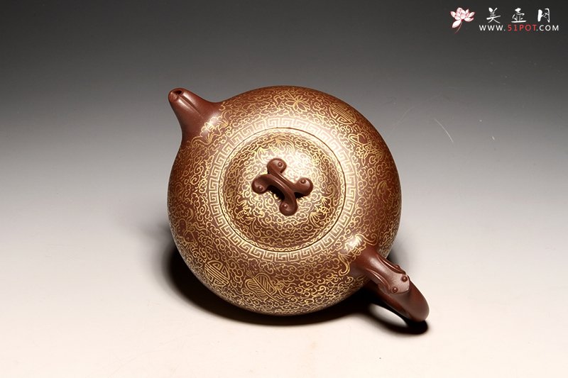 紫砂壶图片：鎏金心意 - 宜兴紫砂壶网