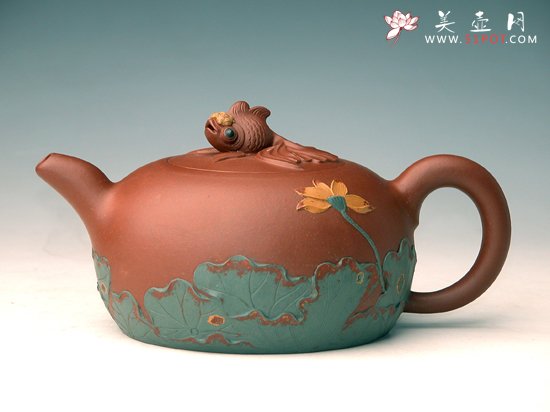 紫砂壶图片：荷塘情趣 - 宜兴紫砂壶网