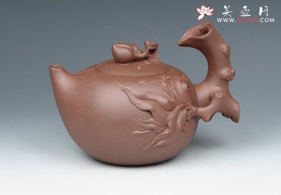 紫砂壶图片：寿桃 - 宜兴紫砂壶网