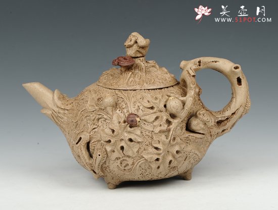 紫砂壶图片：灵猴显瑞 - 宜兴紫砂壶网