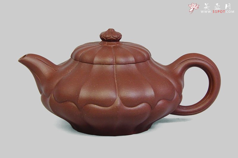 紫砂壶图片：扁合菱壶 - 宜兴紫砂壶网