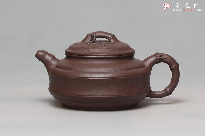紫砂壶图片：双线竹鼓 - 宜兴紫砂壶网