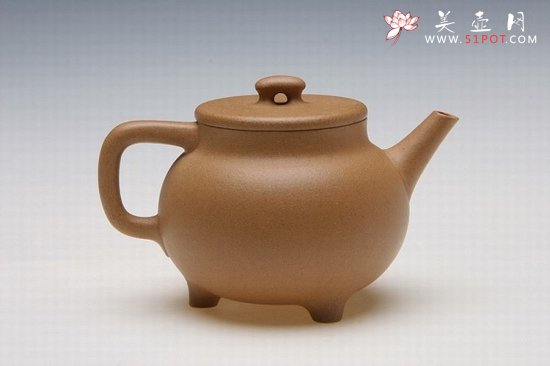 紫砂壶图片：桥钮三足 - 宜兴紫砂壶网