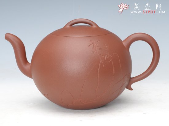 紫砂壶图片：圆珠(红清水泥) - 宜兴紫砂壶网