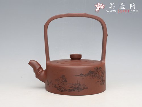 紫砂壶图片：山水竹提 - 宜兴紫砂壶网