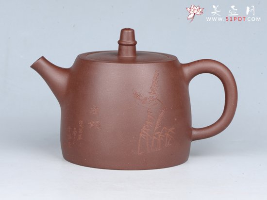 紫砂壶图片：汉铎 容量：200cc  泥料：紫泥 - 宜兴紫砂壶网