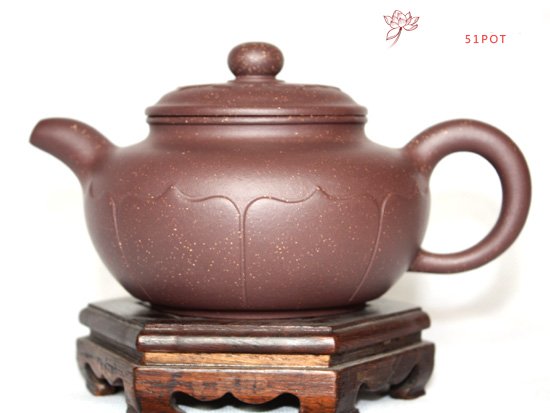 紫砂壶图片：紫泥调砂  菱花仿古壶 - 宜兴紫砂壶网