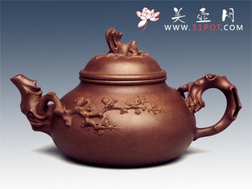 紫砂壶图片：铁骨生春 - 宜兴紫砂壶网