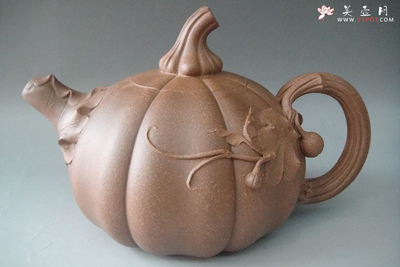 紫砂壶图片：南瓜壶 - 宜兴紫砂壶网