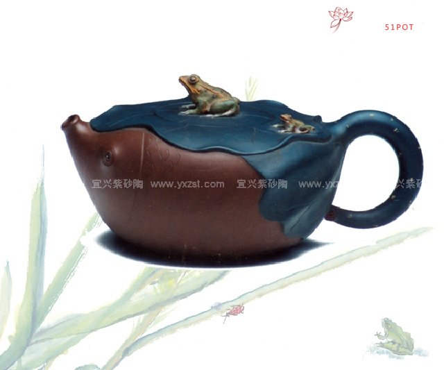 紫砂壶图片：年年有余 - 宜兴紫砂壶网